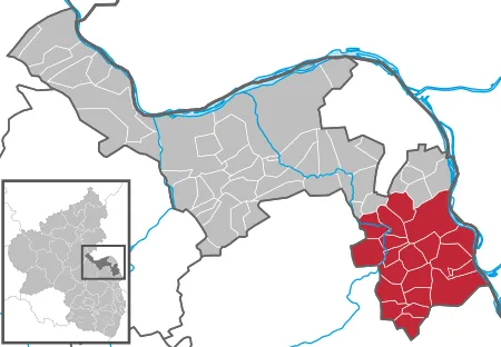 Verbandsgemeinde Nieder-Olm Karte